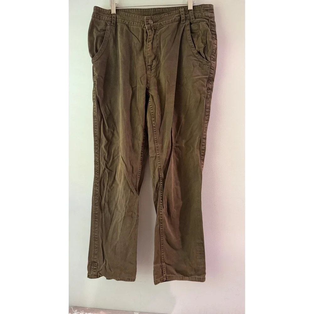 Kavu Canvas Work Pants Mens‎ 34x30 Brown Good Straight Leg Outdoor Hiking Rugged